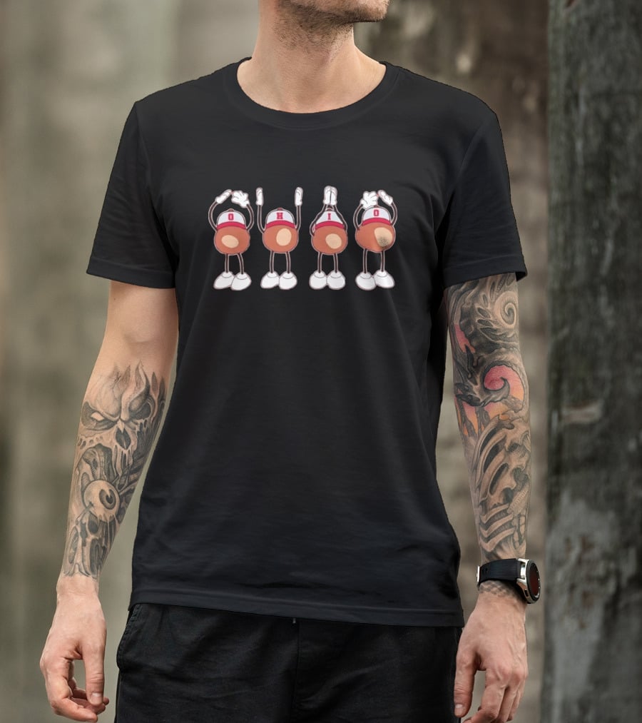 Ohio State Buckeyes O H I O Cheer Mascots T-Shirt