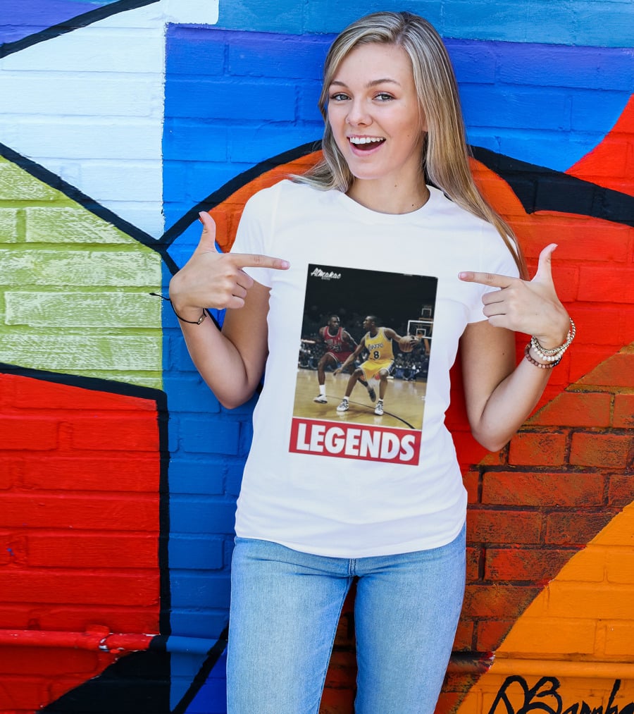 Michael Jordan Vs Kobe Bryant Legends Chicago Bulls Lakers T-Shirt