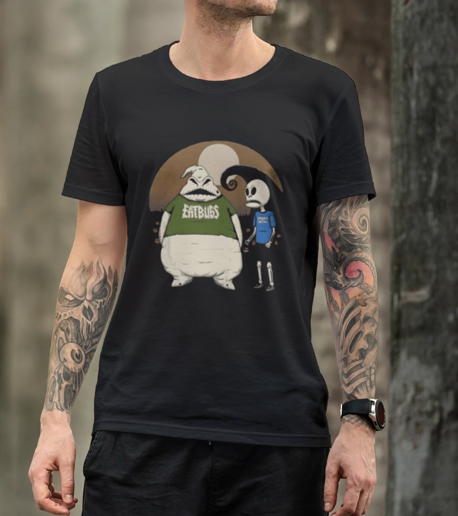 Oogie Boogie Jack Skellington Eat Bugs Spooky Vibes The Nightmare Before Christmas Halloween T-Shirt