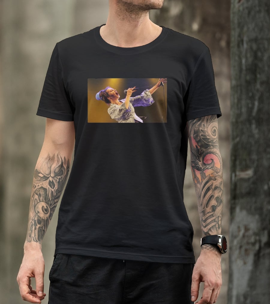 Catherine Ringer Iconic French Pop Performance Dynamic Stage Presence T-Shirt