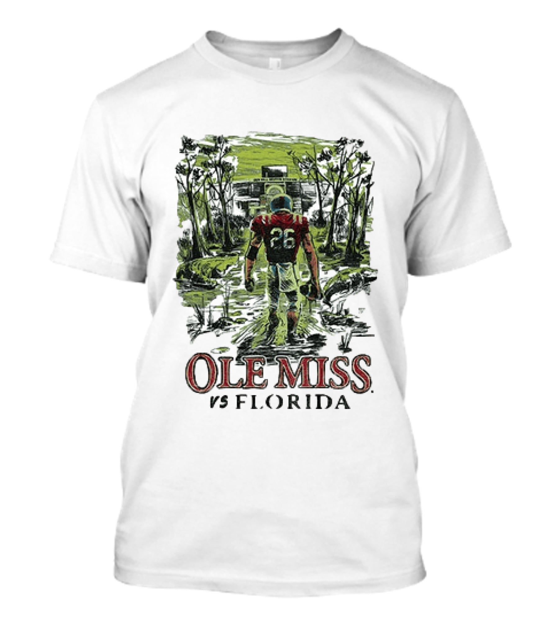 Ole Miss Vs Florida 2026 Game Day Football Player T-Shirt