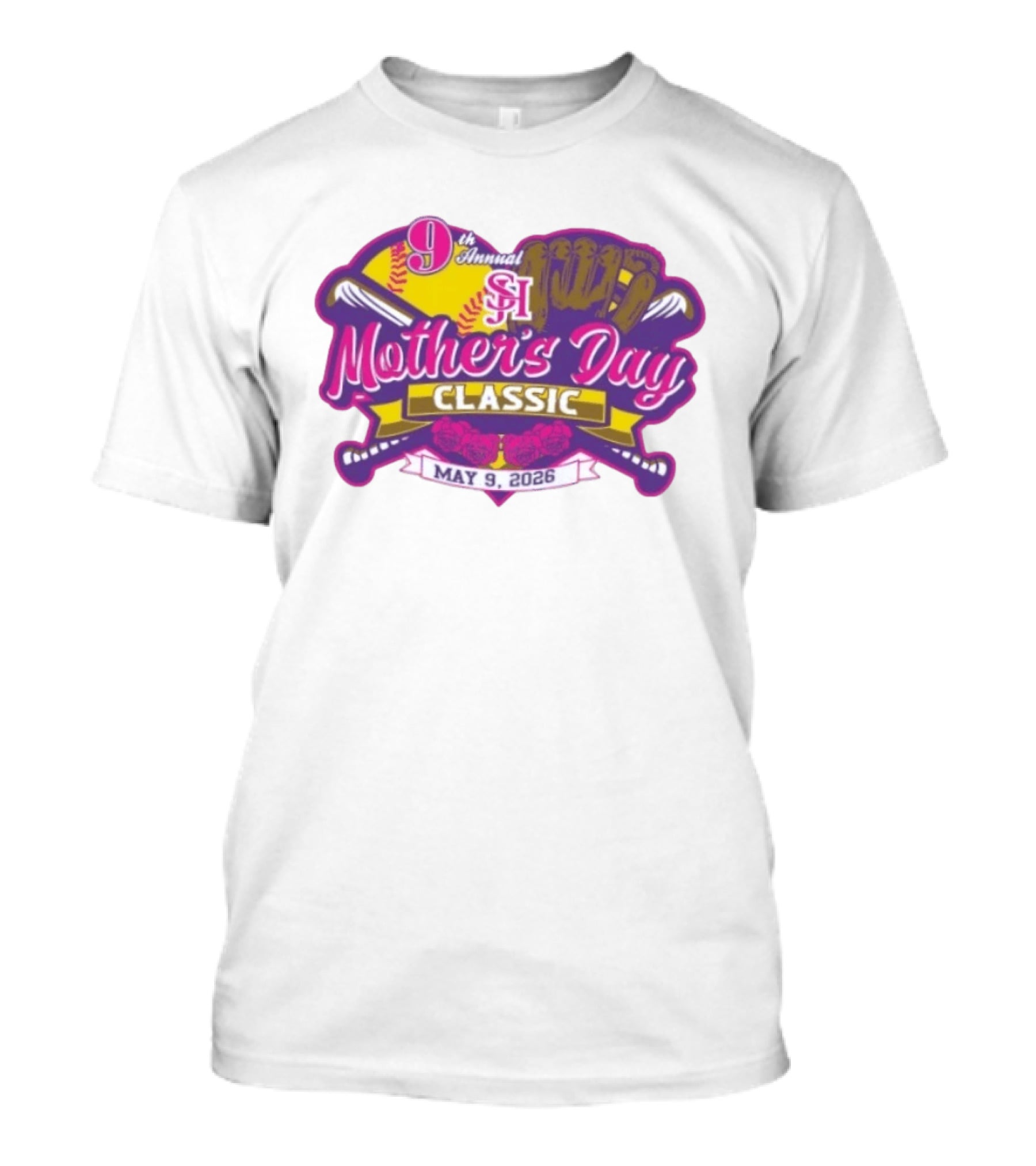 9th Annual SJ Heat Softball Mother's Day Classic May 9 2026 T-Shirt