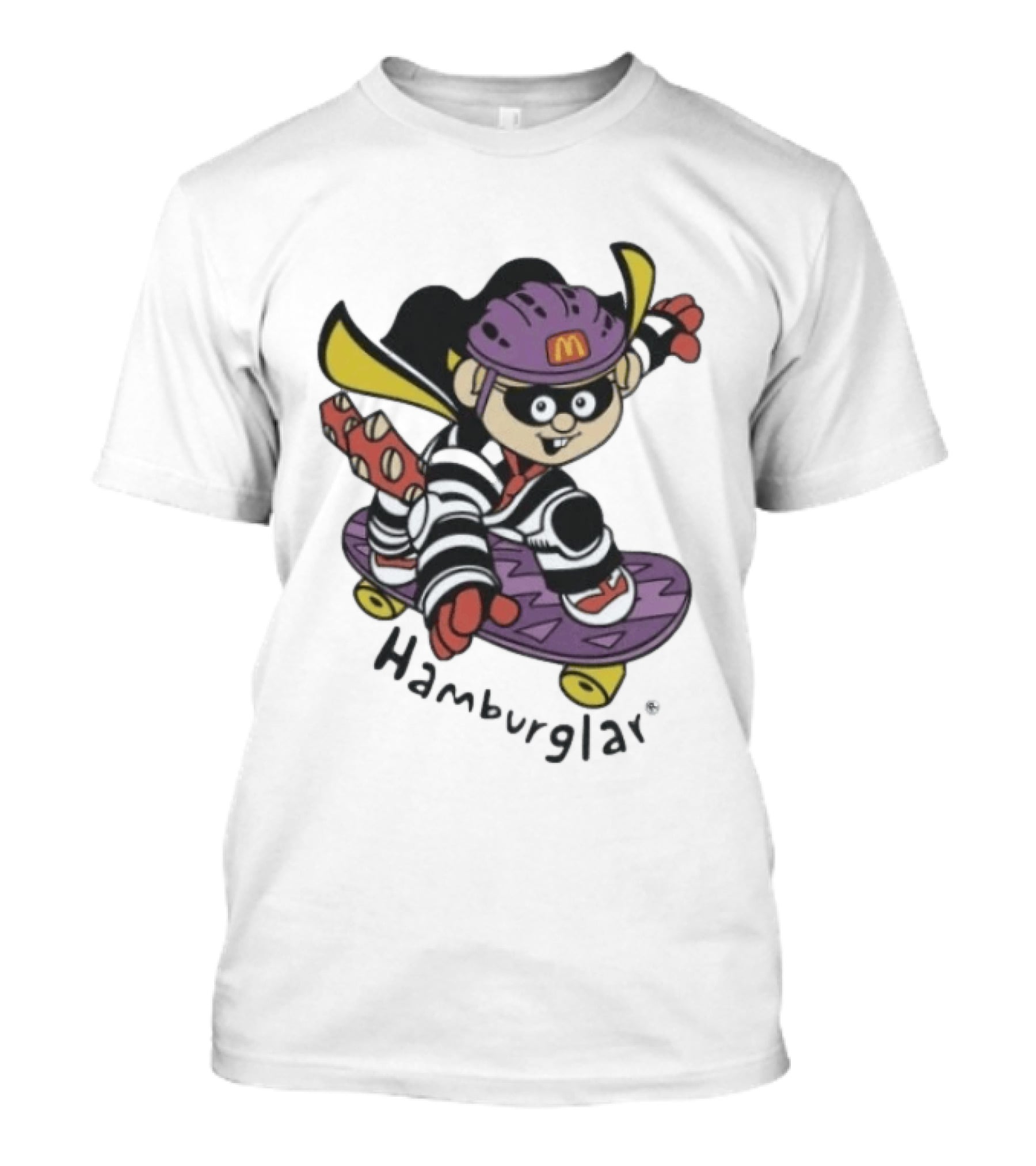 Hamburglar McDonald's Purple Skateboard Helmet T-Shirt