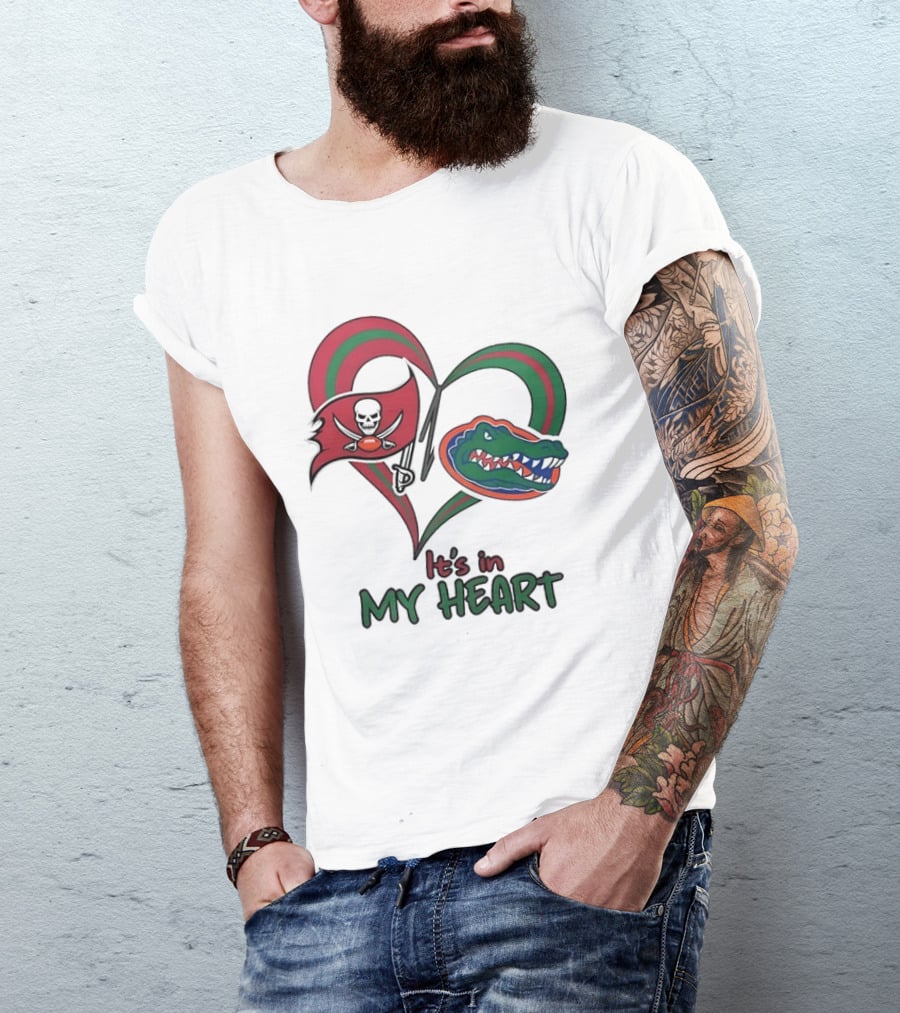 Tampa Bay Buccaneers Florida Gators It's In My Heart T-Shirt