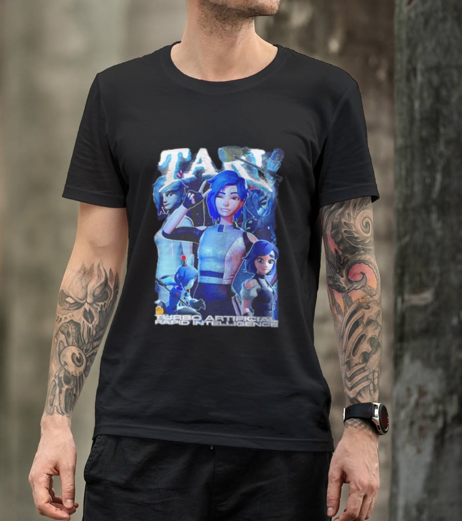 Tari Turbo Artificial Rapid Intelligence Character Montage T-Shirt