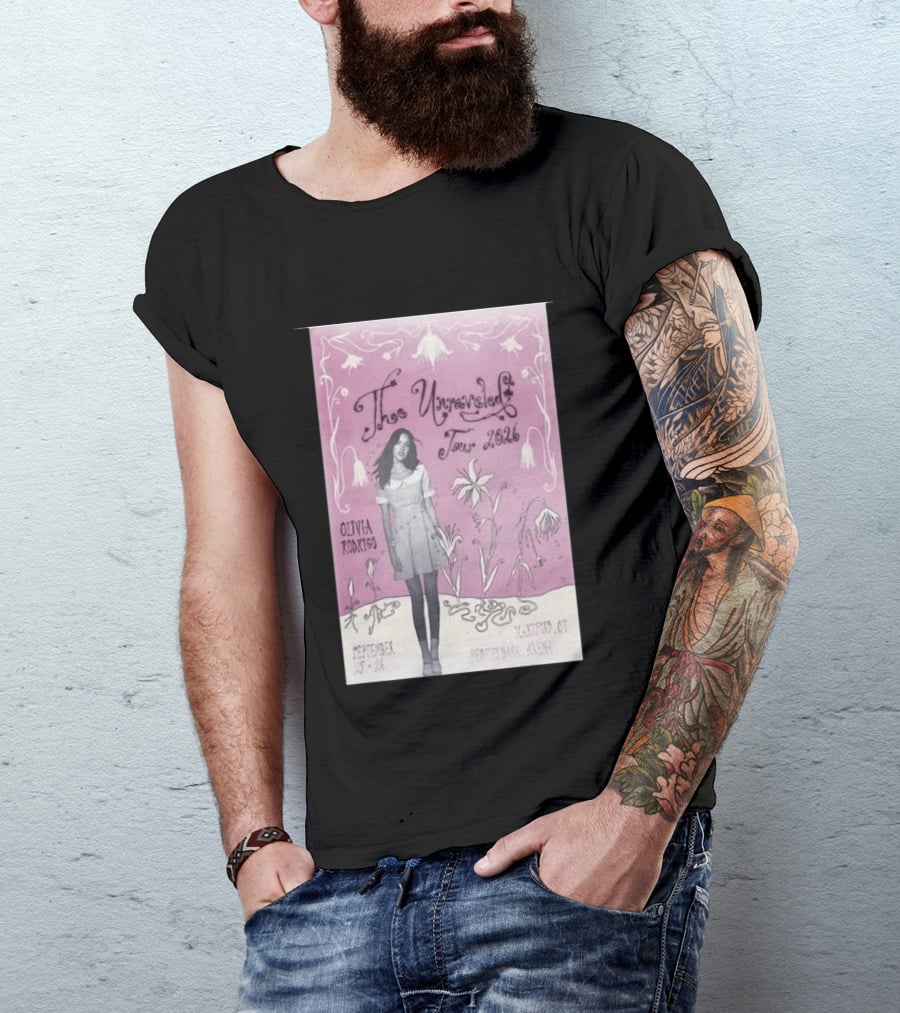 The Unraveled Tour Olivia Rodrigo 2026 Hartford Show September 26 XL Center Floral T-Shirt