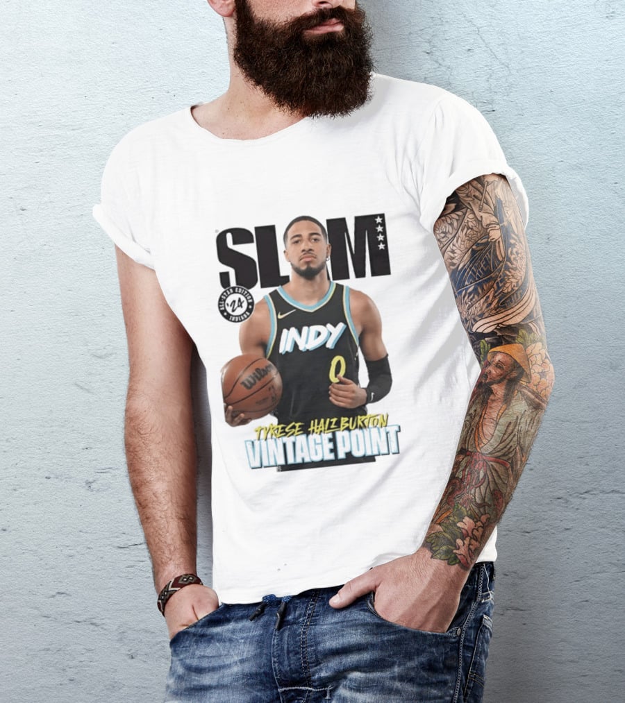 SLAM Magazine Tyrese Haliburton Indy Vintage Point T-Shirt