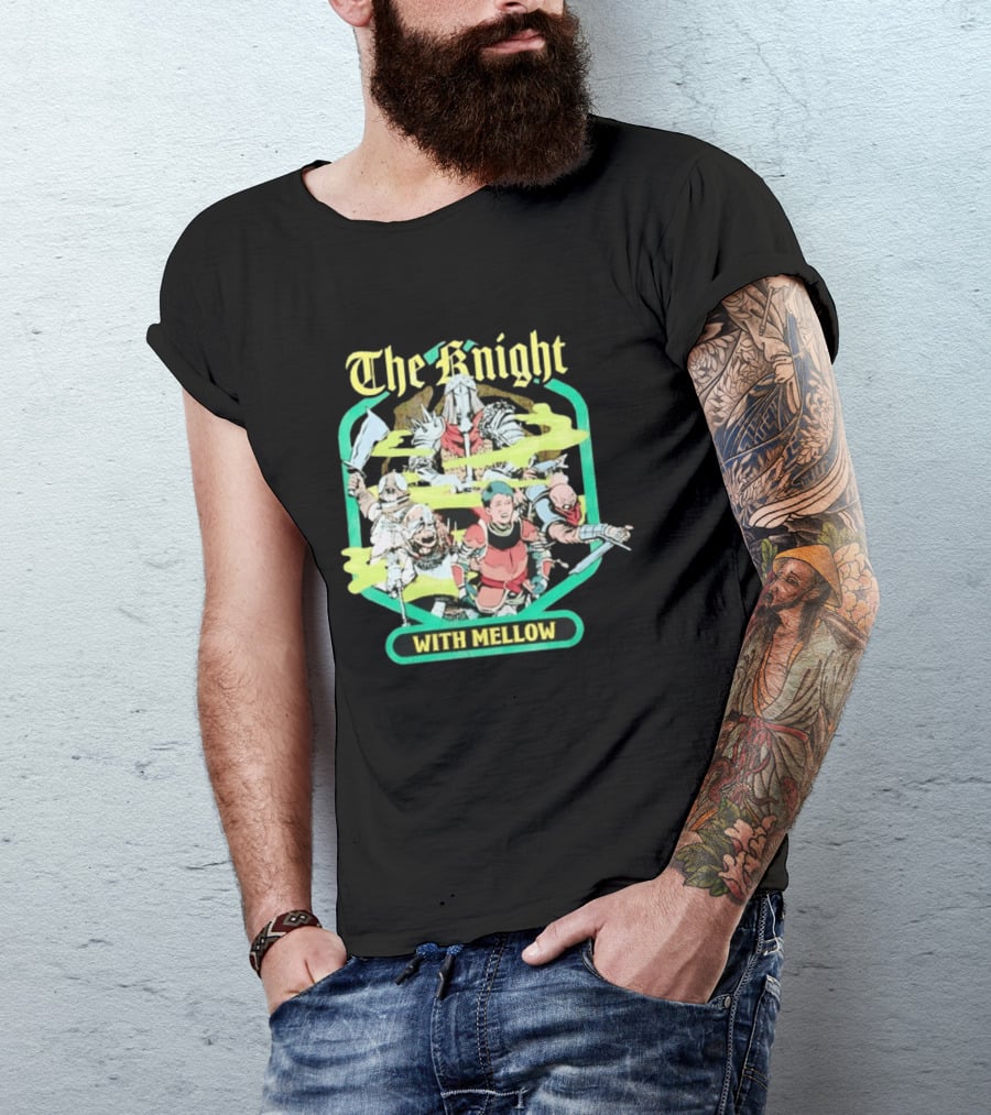 The Knight With Mellow Distressed Fantasy Warrior T-Shirt