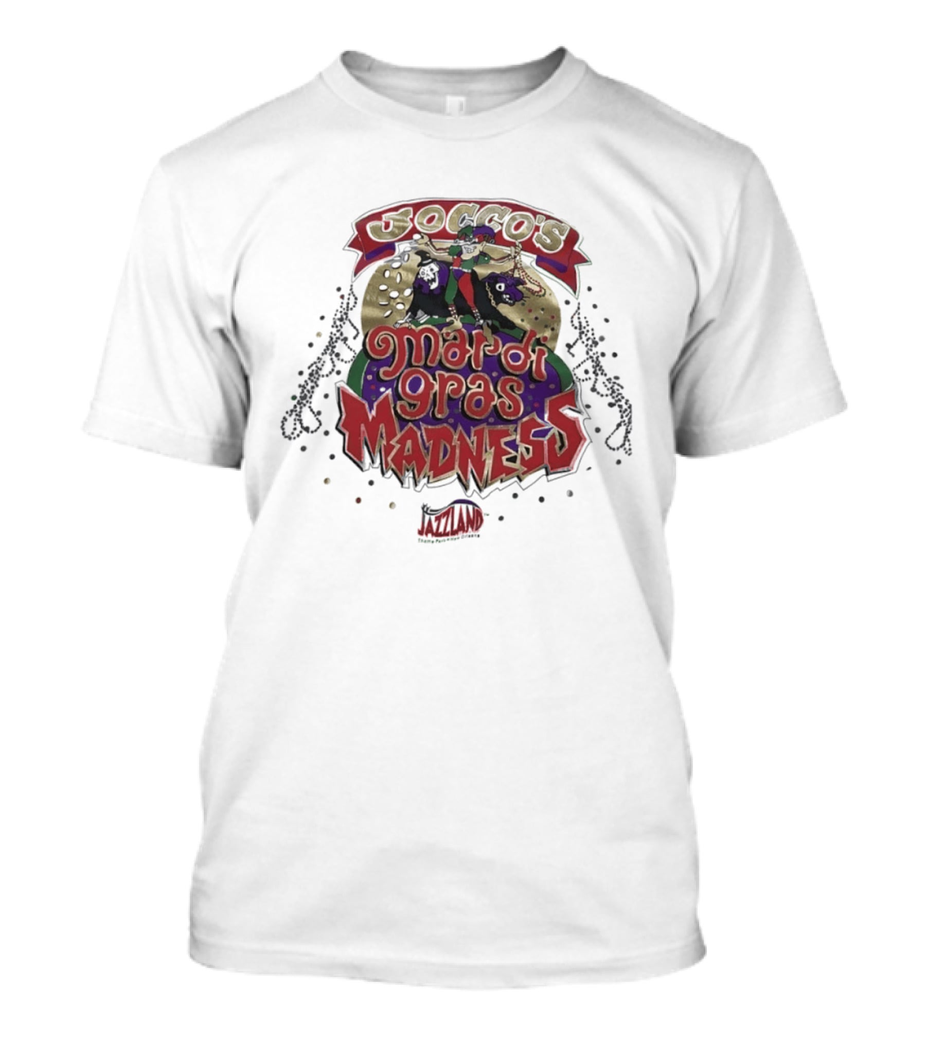 Jocco's Mardi Gras Madness Jazzland Park New Orleans Celebration Event T-Shirt