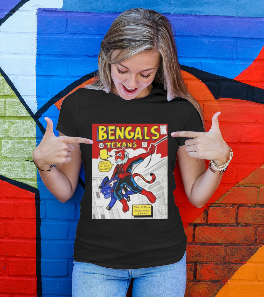 Bengals Vs Texans Week 2 Game Day NRG Stadium Houston 1PM EST Comic T-Shirt