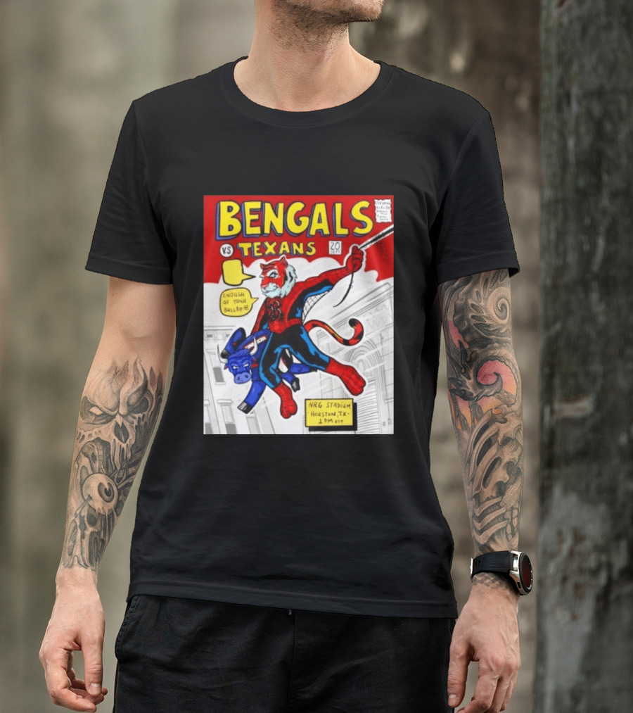 Bengals Vs Texans Week 2 Game Day NRG Stadium Houston 1PM EST Comic T-Shirt