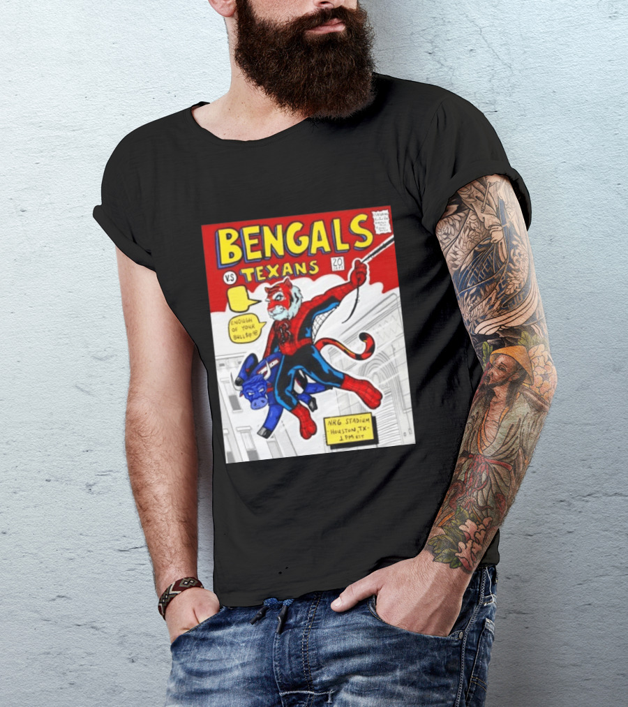 Bengals Vs Texans Week 2 Game Day NRG Stadium Houston 1PM EST Comic T-Shirt