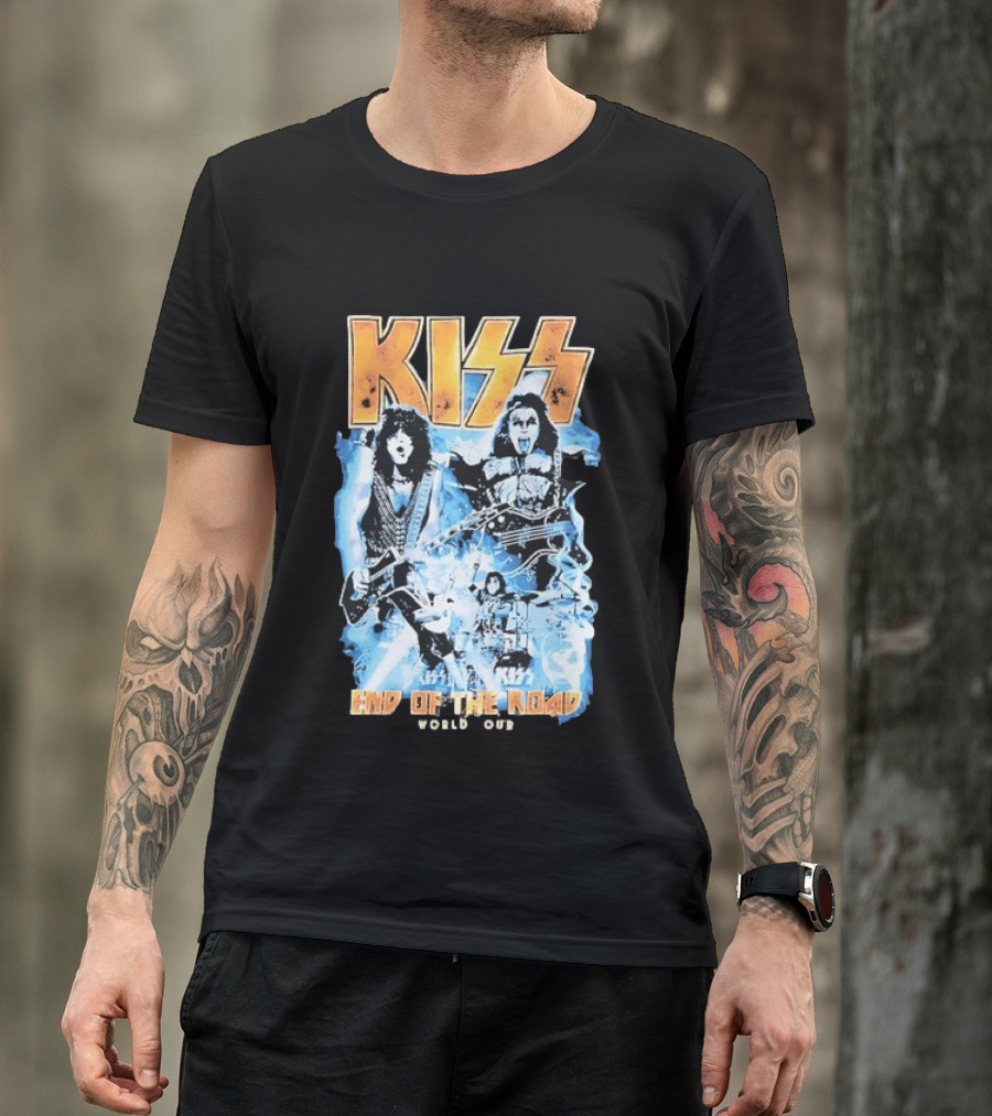 Kiss End Of The Road World Tour Rock Music Iconic Band Image T-Shirt