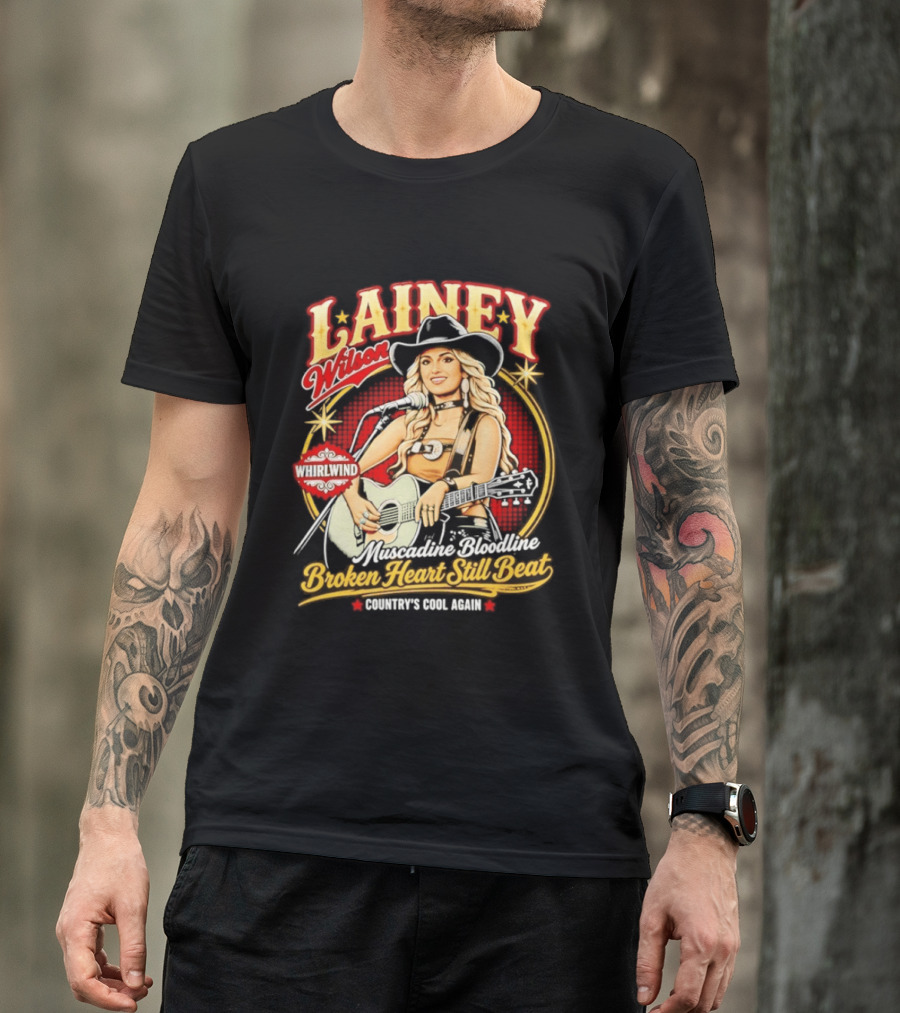 Lainey Wilson Whirlwind Muscadine Bloodline Broken Heart Still Beat Country's Soul Again T-Shirt
