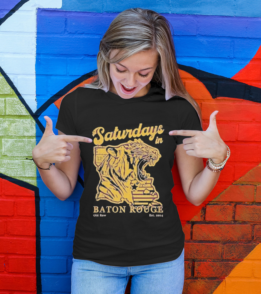Saturdays In Baton Rouge Tiger Old Row Est 2009 T-Shirt