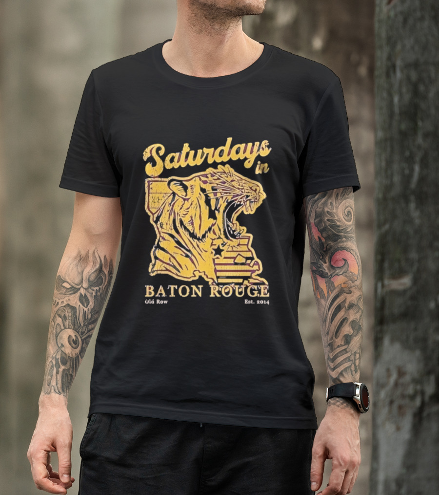 Saturdays In Baton Rouge Tiger Old Row Est 2009 T-Shirt