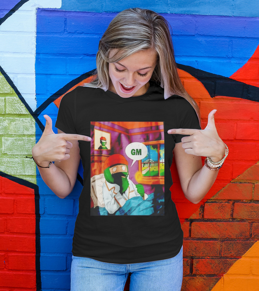 GM Crypto Morning Pepe Bitcoin Meme Blockchain T-Shirt