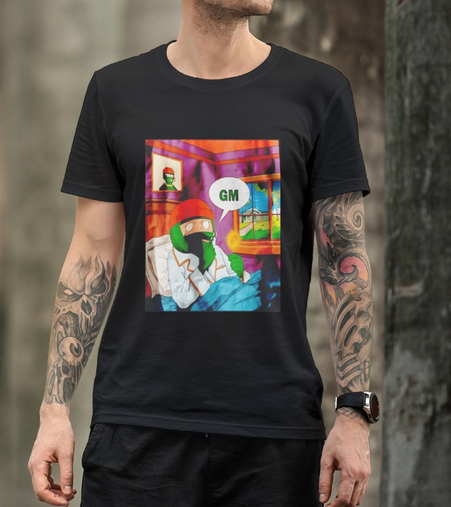 GM Crypto Morning Pepe Bitcoin Meme Blockchain T-Shirt