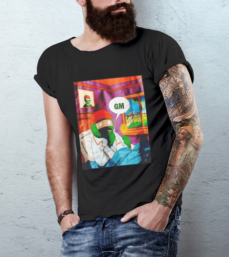 GM Crypto Morning Pepe Bitcoin Meme Blockchain T-Shirt