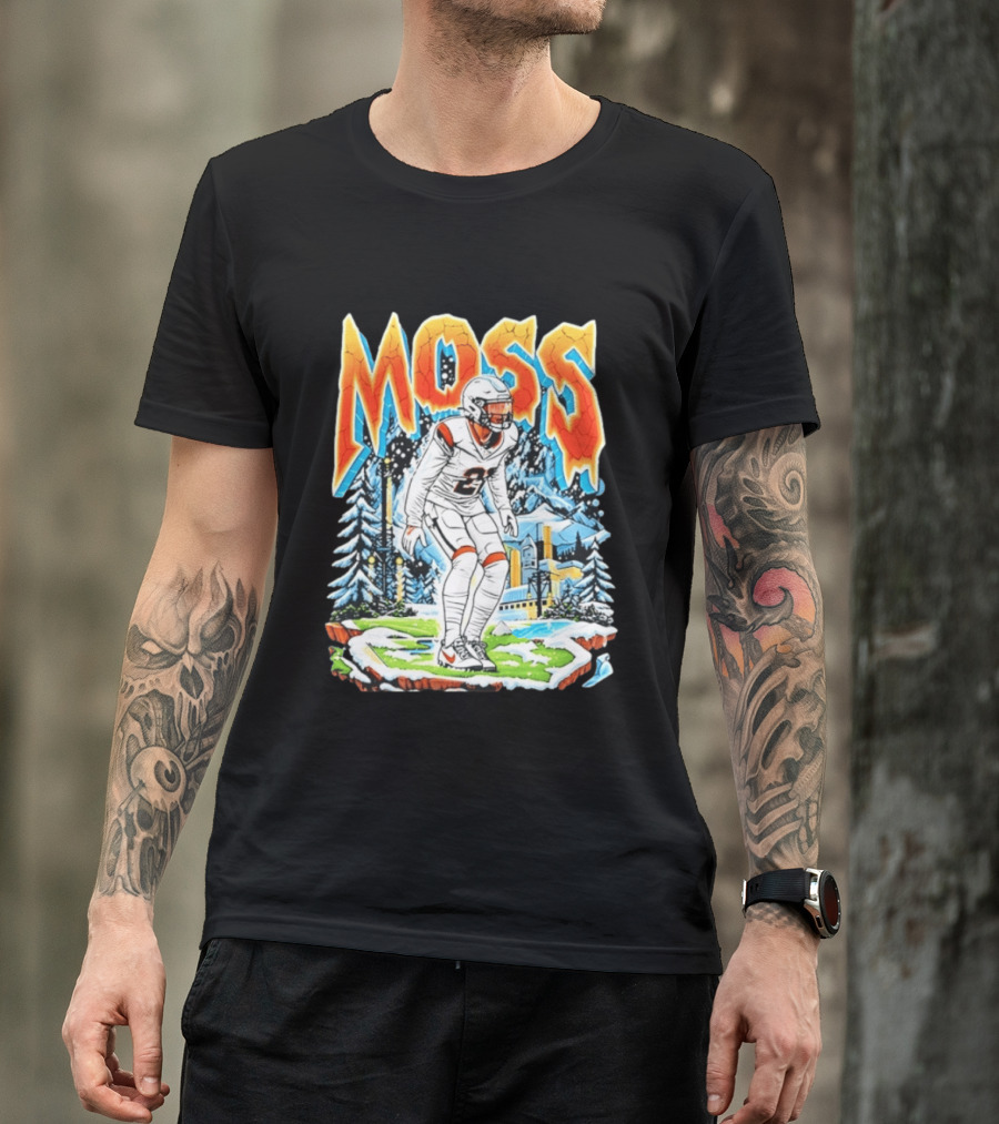 Randy Moss 21 Winter Scene Minnesota Vikings Legend T-Shirt