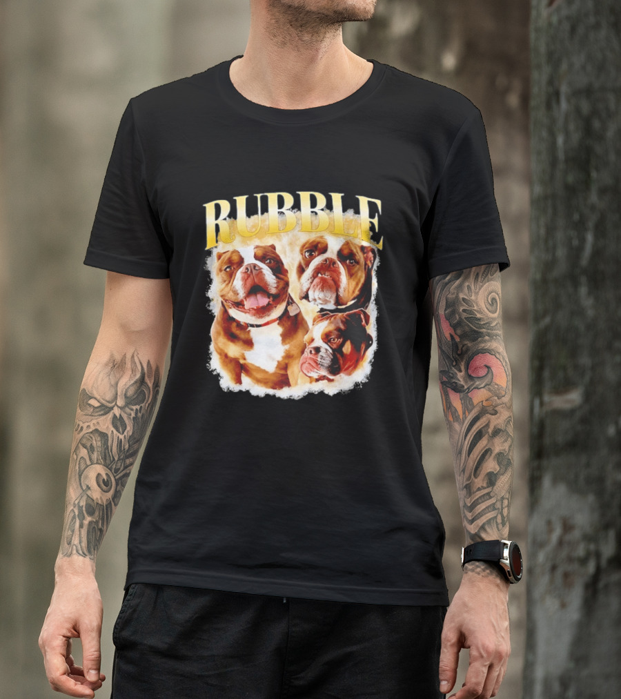 Rubble English Bulldog Dog Lover T-Shirt