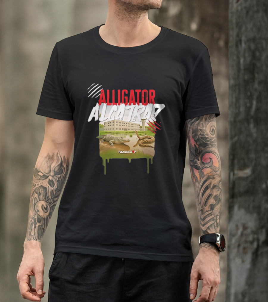 Alligator Alcatraz Florida Wildlife Scene T-Shirt
