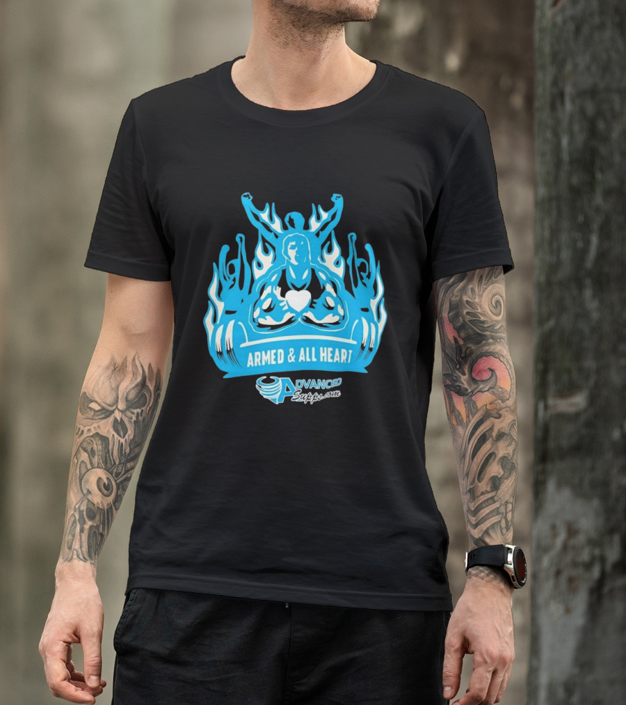 Armed & All Heart Advanced Supps Bodybuilding Fitness Motivation T-Shirt