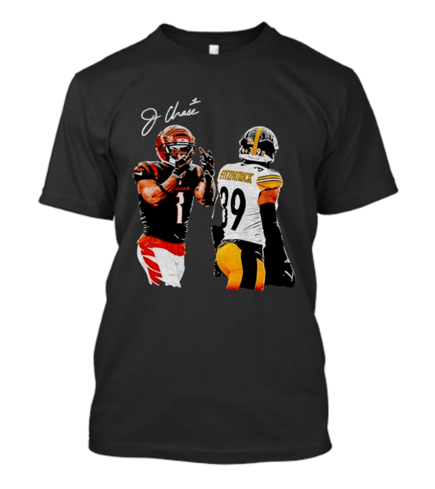 Ja'Marr Chase Vs Minkah Fitzpatrick Cincinnati Bengals Pittsburgh Steelers Football Matchup T-Shirt