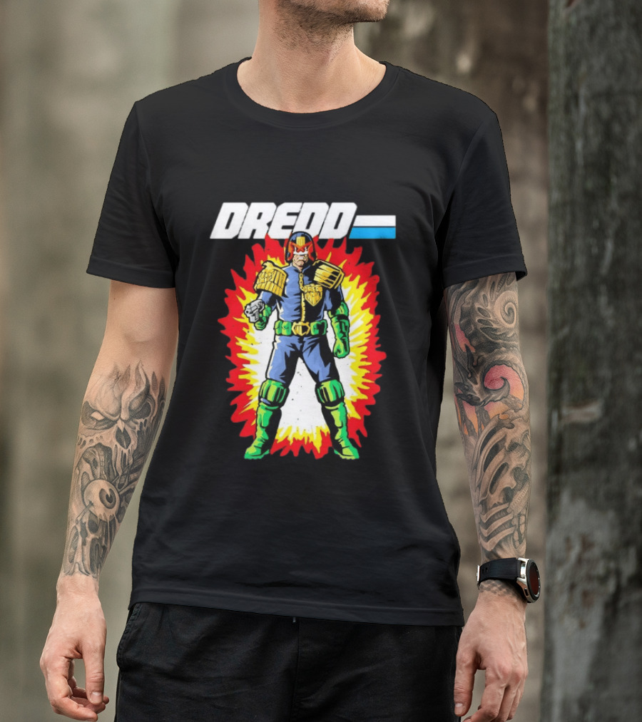 Judge Dredd 2000 AD Comic Sci Fi Hero Burst T-Shirt