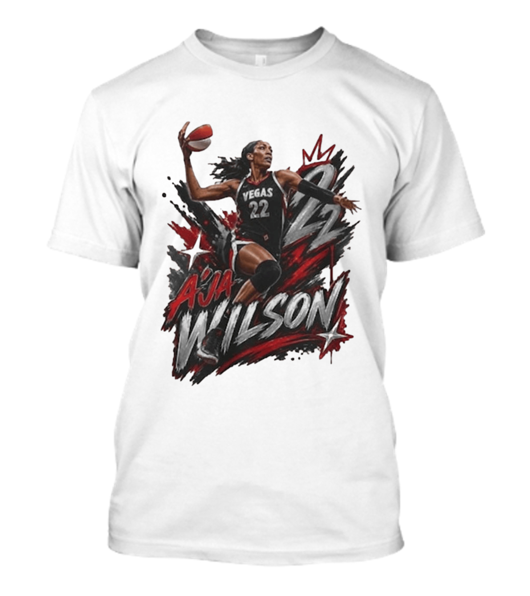 A'ja Wilson Vegas 22 Basketball Star T-Shirt