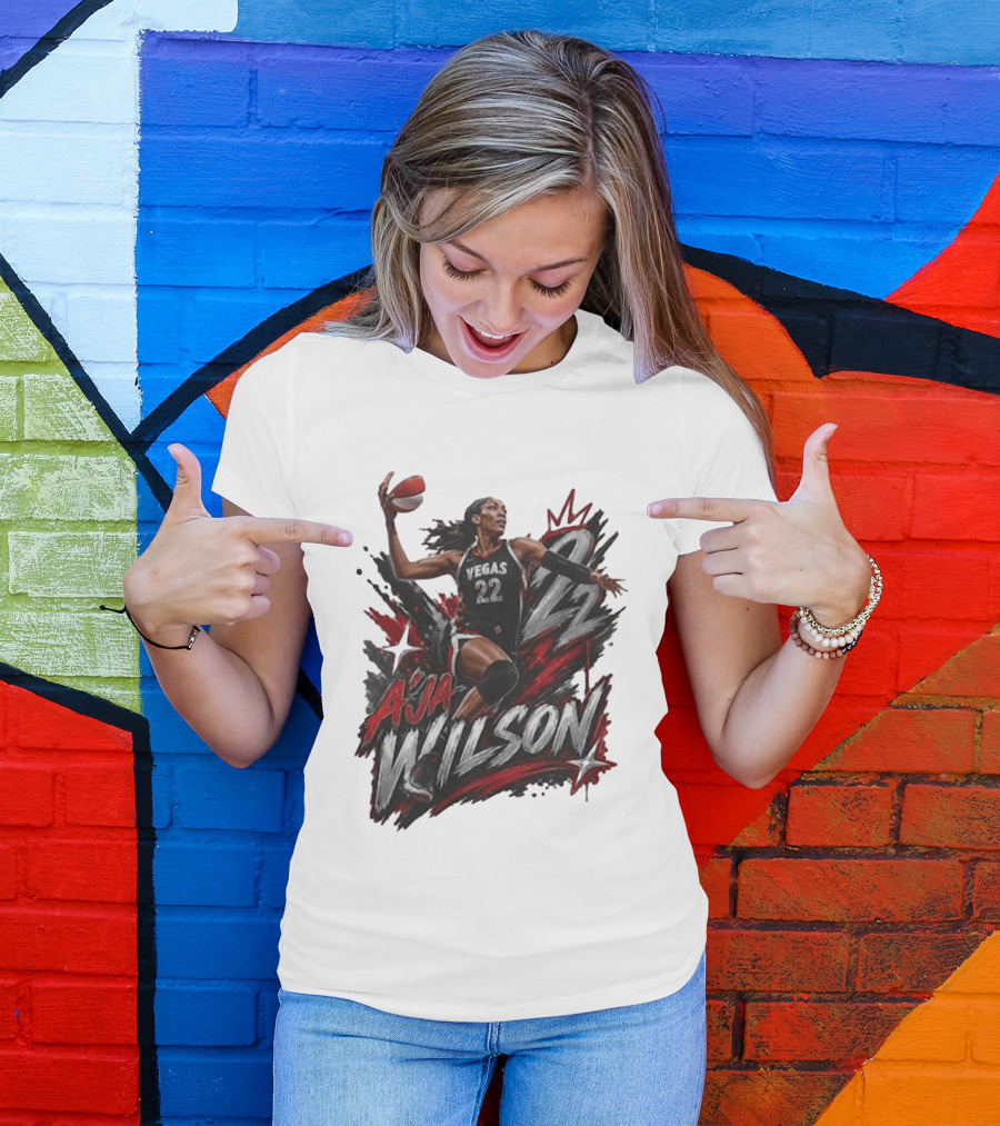 A'ja Wilson Vegas 22 Basketball Star T-Shirt