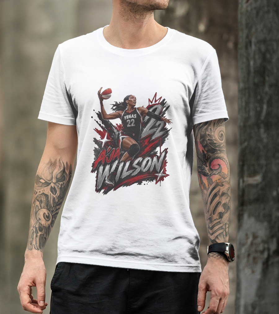 A'ja Wilson Vegas 22 Basketball Star T-Shirt