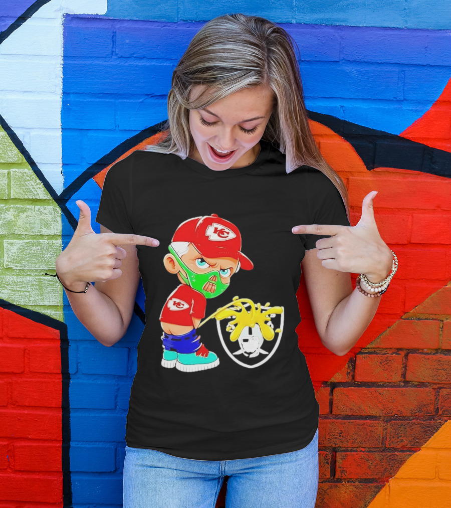 Kansas City Chiefs Fan Cartoon Rivalry With Las Vegas Raiders T-Shirt