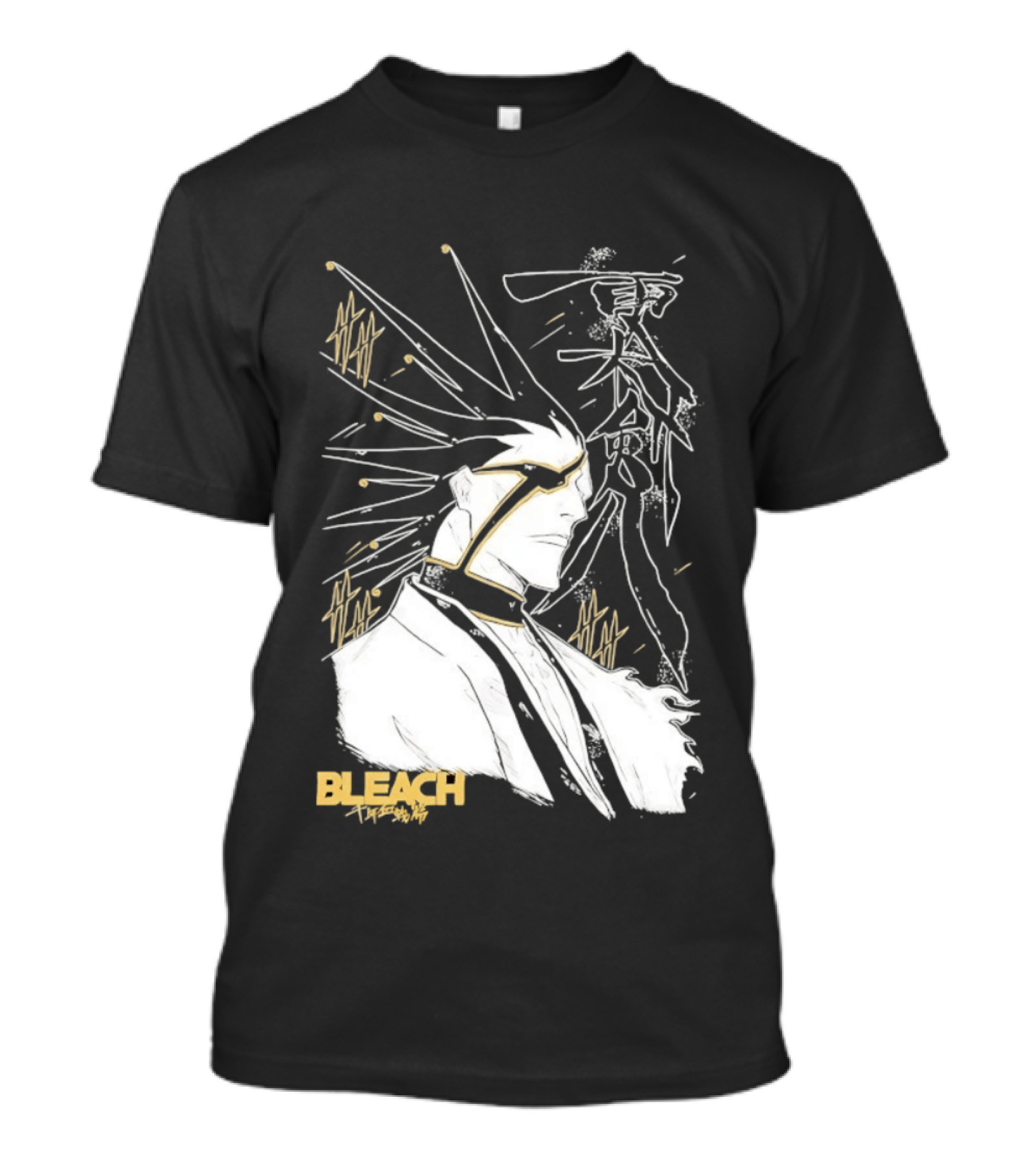Kenpachi Zaraki Bleach Thousand Year Blood War Fan Art Character Sketch T-Shirt