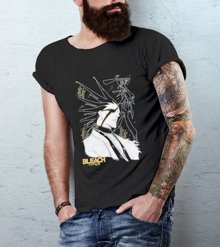 Kenpachi Zaraki Bleach Thousand Year Blood War Fan Art Character Sketch T-Shirt