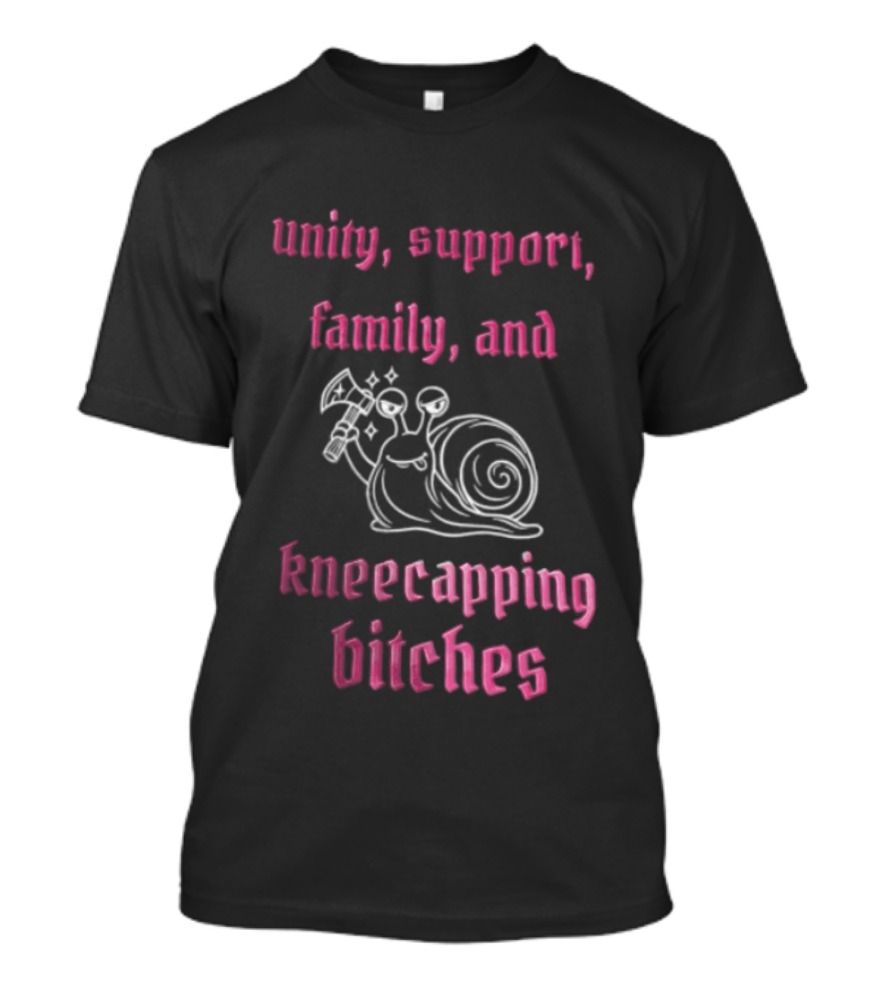 Unity Support Family And Kneecapping Bitches Snail T-Shirt