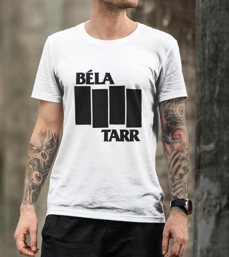 Béla Tarr Block Logo Homage Black Flag T-Shirt