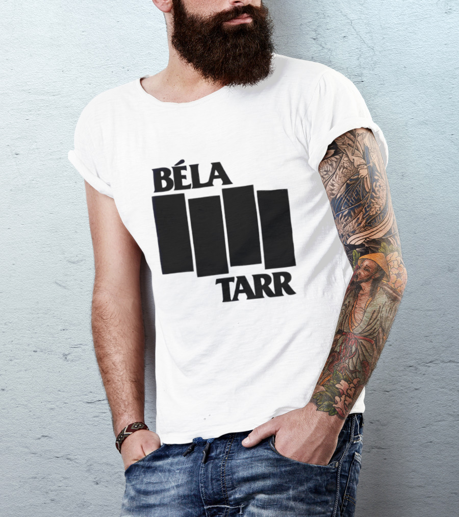 Béla Tarr Block Logo Homage Black Flag T-Shirt