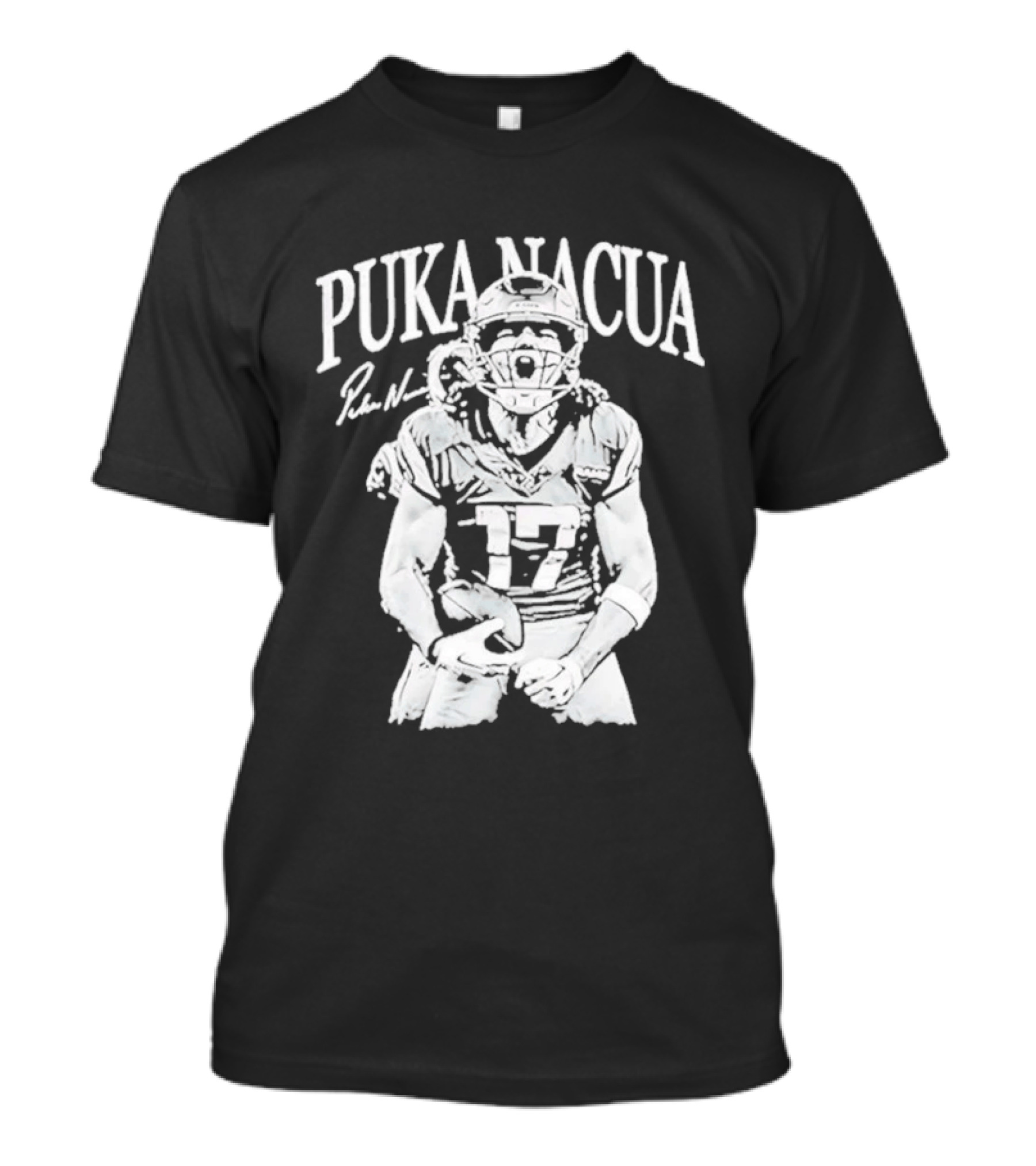 Los Angeles Rams Puka Nacua Number 17 NFL Player Signature T-Shirt