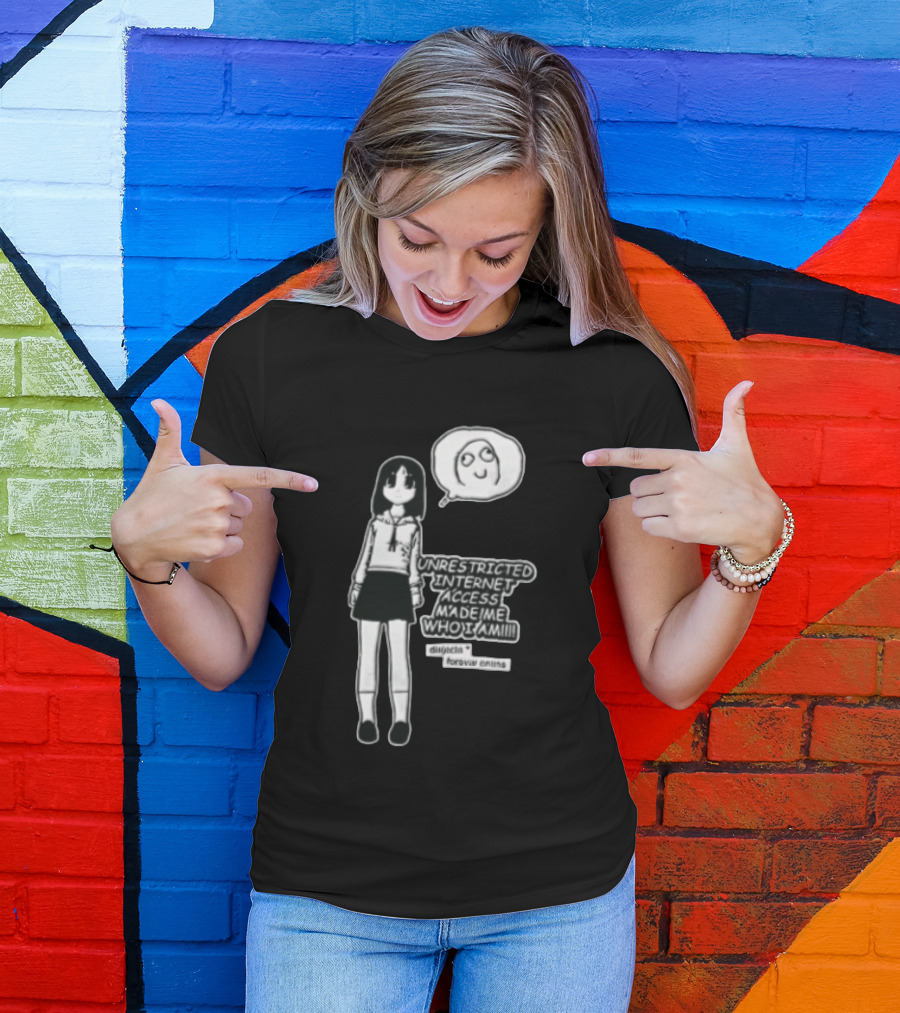Lucky Star Kagami Hiiragi Unrestricted Internet Access Forever Anime Distincta T-Shirt