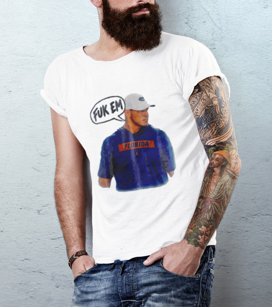 FLORIDA Coach Billy Napier Fuk Em Speech Bubble T-Shirt