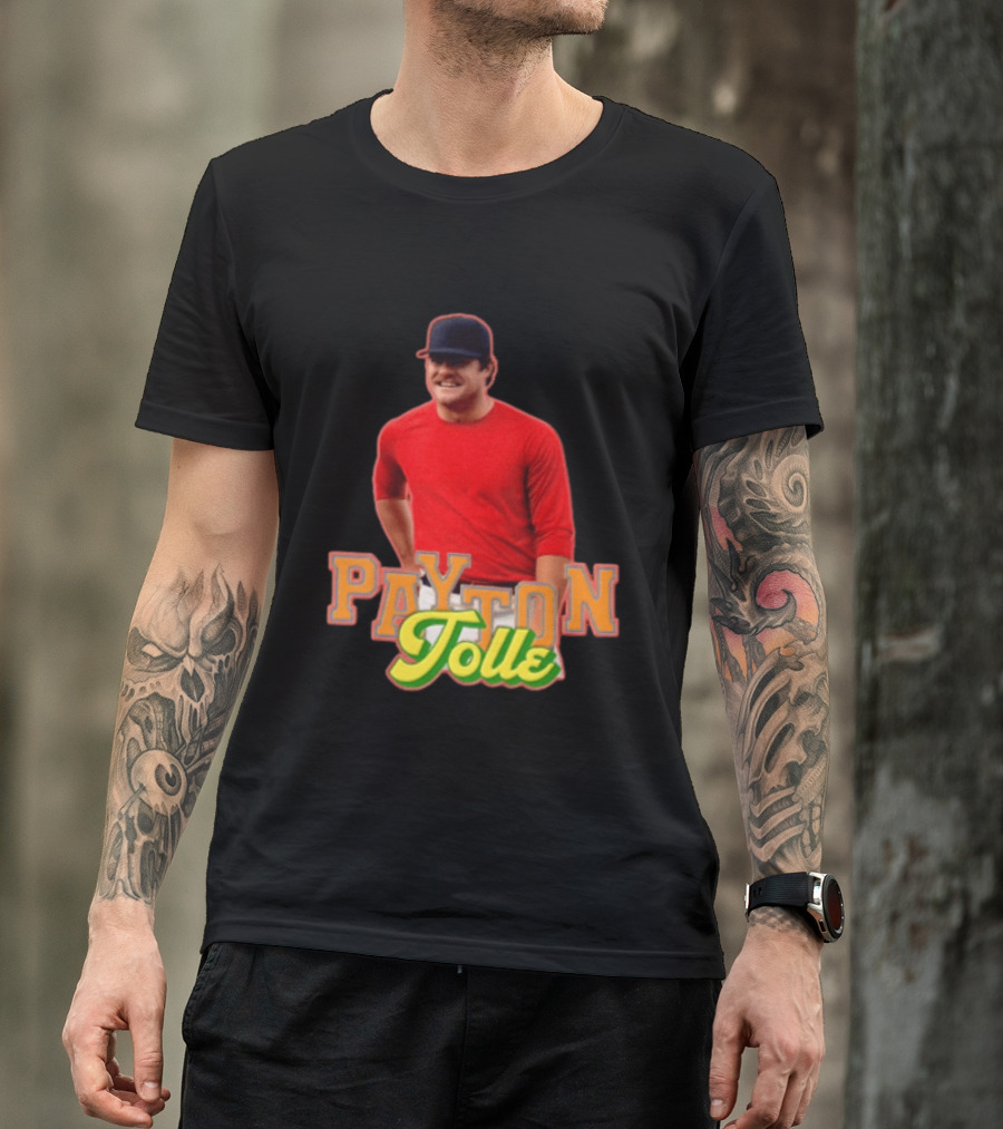 Payton Tolle Smiling Wearing Red With Baseball Cap T-Shirt