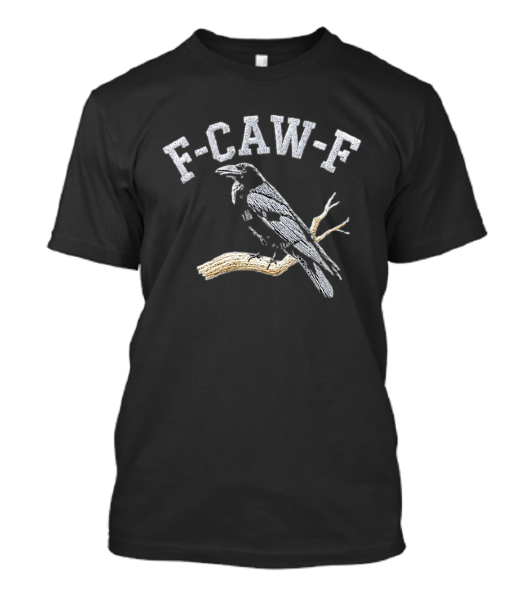 F Caw F Crow 2026 Halloween Crow Branch T-Shirt