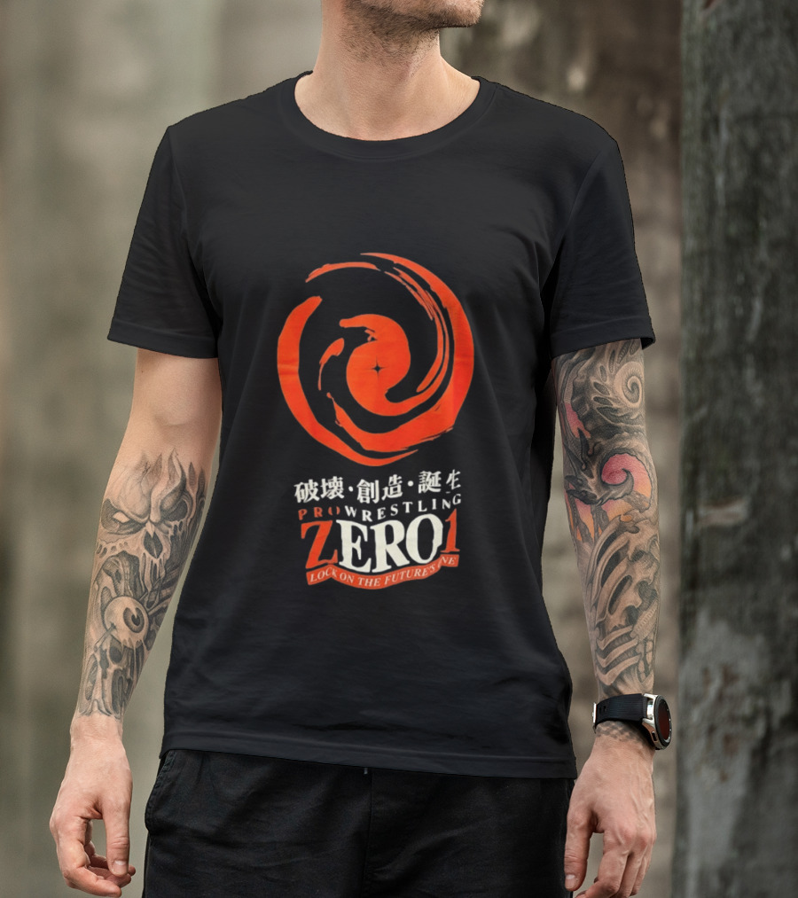 Pro Wrestling Zero1 Lock On The Future's One Breaking Creativity Birth T-Shirt