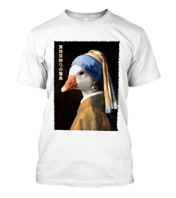 Goose With A Pearl Earring Meme Japanese T-Shirt