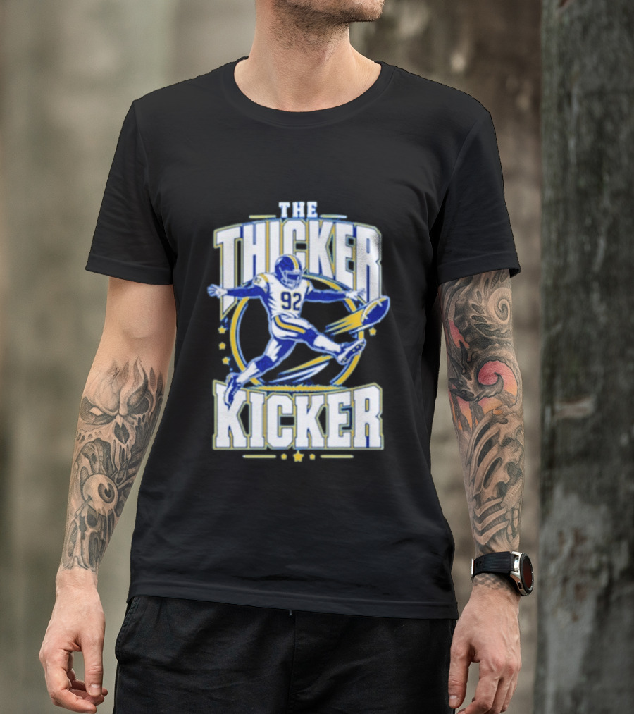 Harrison Mevis The Thiccer Kicker LA Rams #92 Football T-Shirt