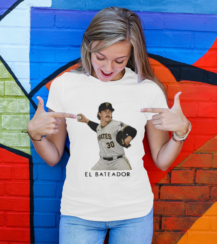 Pittsburgh Pirates Paul Skenes El Bateador Pitcher 30 MLB Baseball T-Shirt