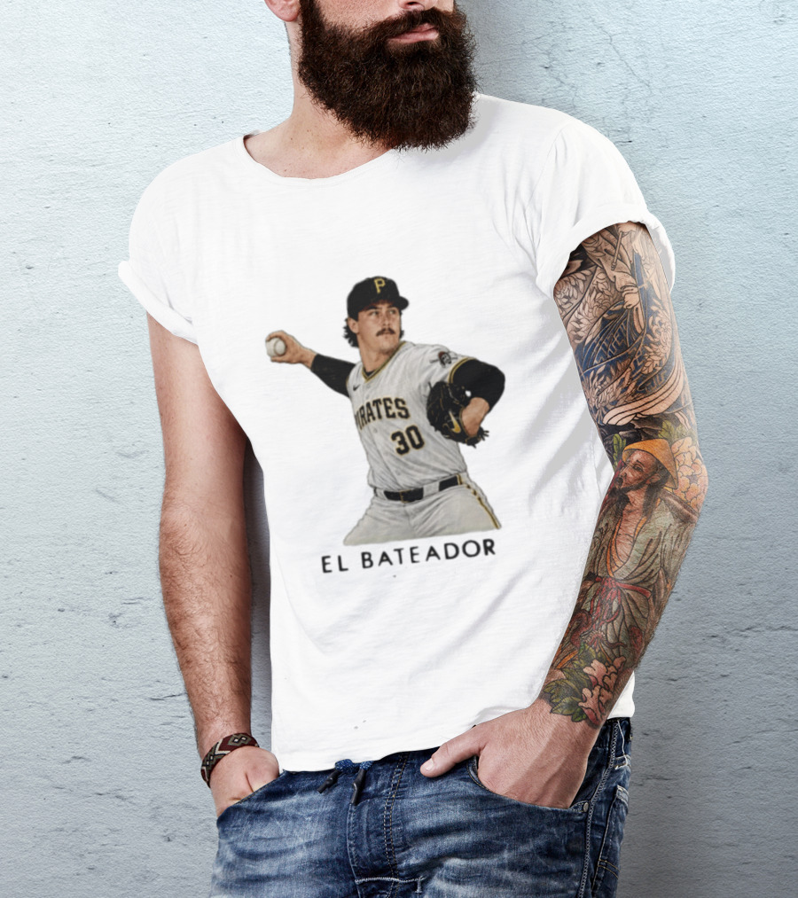 Pittsburgh Pirates Paul Skenes El Bateador Pitcher 30 MLB Baseball T-Shirt