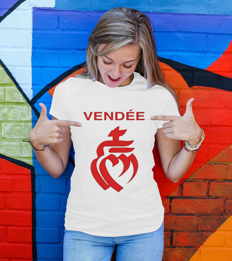 Vendée Sacred Heart Emblem France T-Shirt