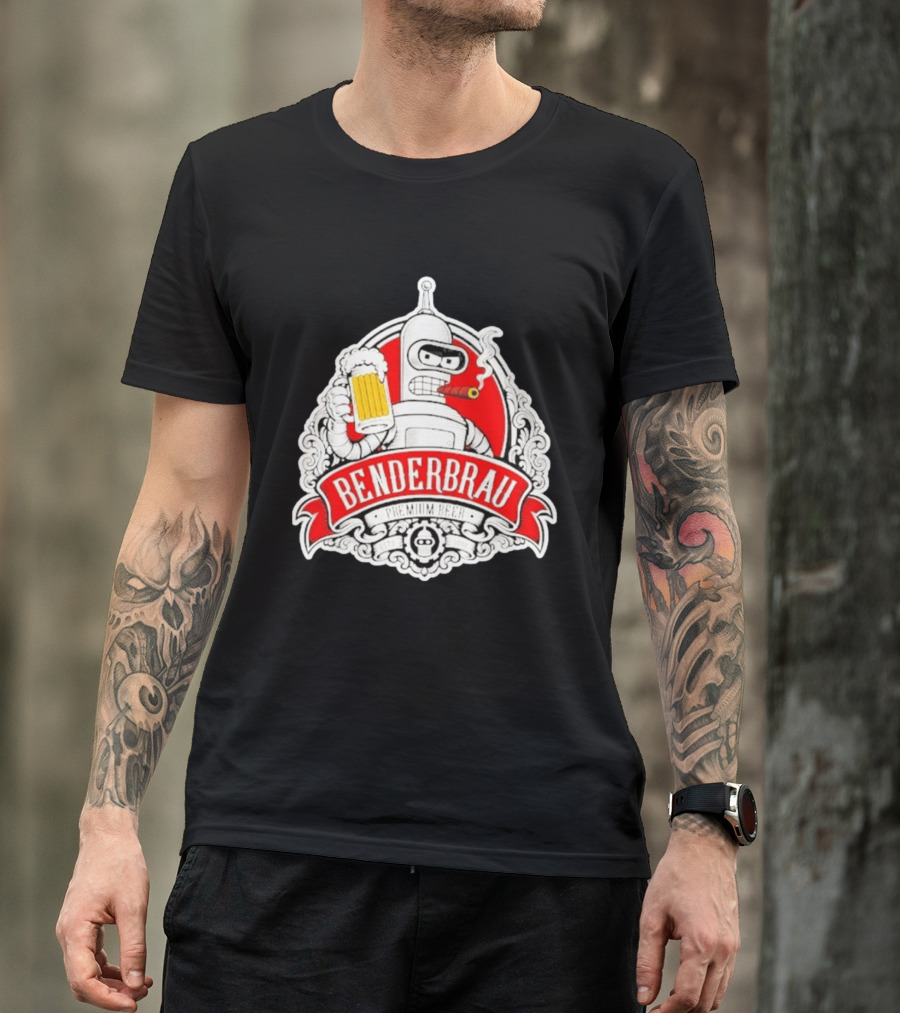 Benderbrau Premium Beer Futurama Bender T-Shirt